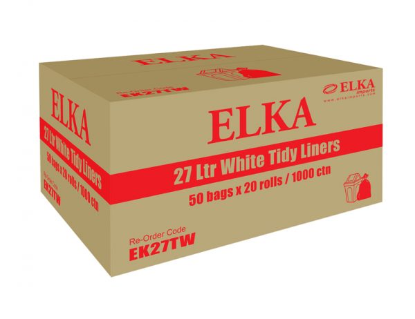 28-36L White Bin Liners